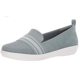 Clark's Ayla Sloane Blue Grey Cloudstepper Loafers Flats Women's US 5.5 M